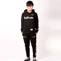 スウェットパーカー&パンツ上下セットBLK+BLK