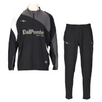 4WAYストレッチトレーニングトップス+トレーニングパンツ上下セットBLACK+BLACK