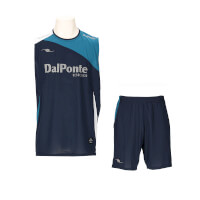 【ジュニア】エアライトノースリーブプラシャツ+プラクティスパンツ上下セットNAVY+NAVY