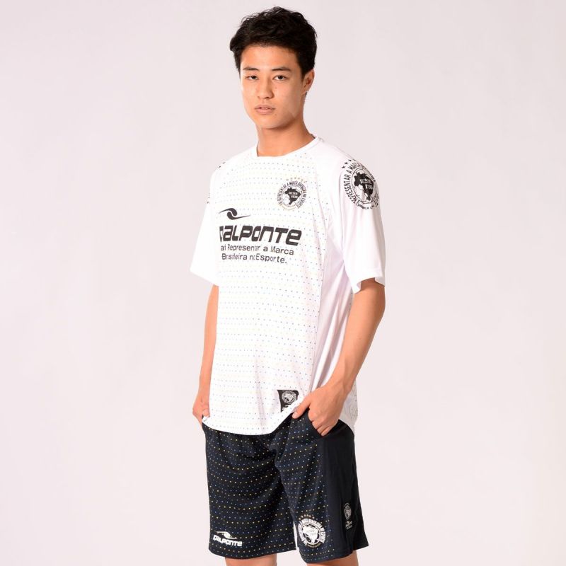 ドットプラクティスシャツ&パンツ上下セットWHT+NVY | DALPONTE