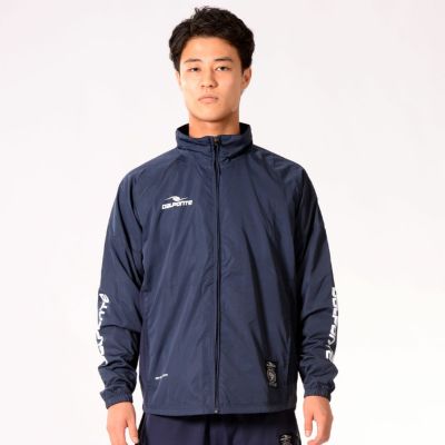 裏付きナイロンウインドブレーカージャケット&スリムストレッチ